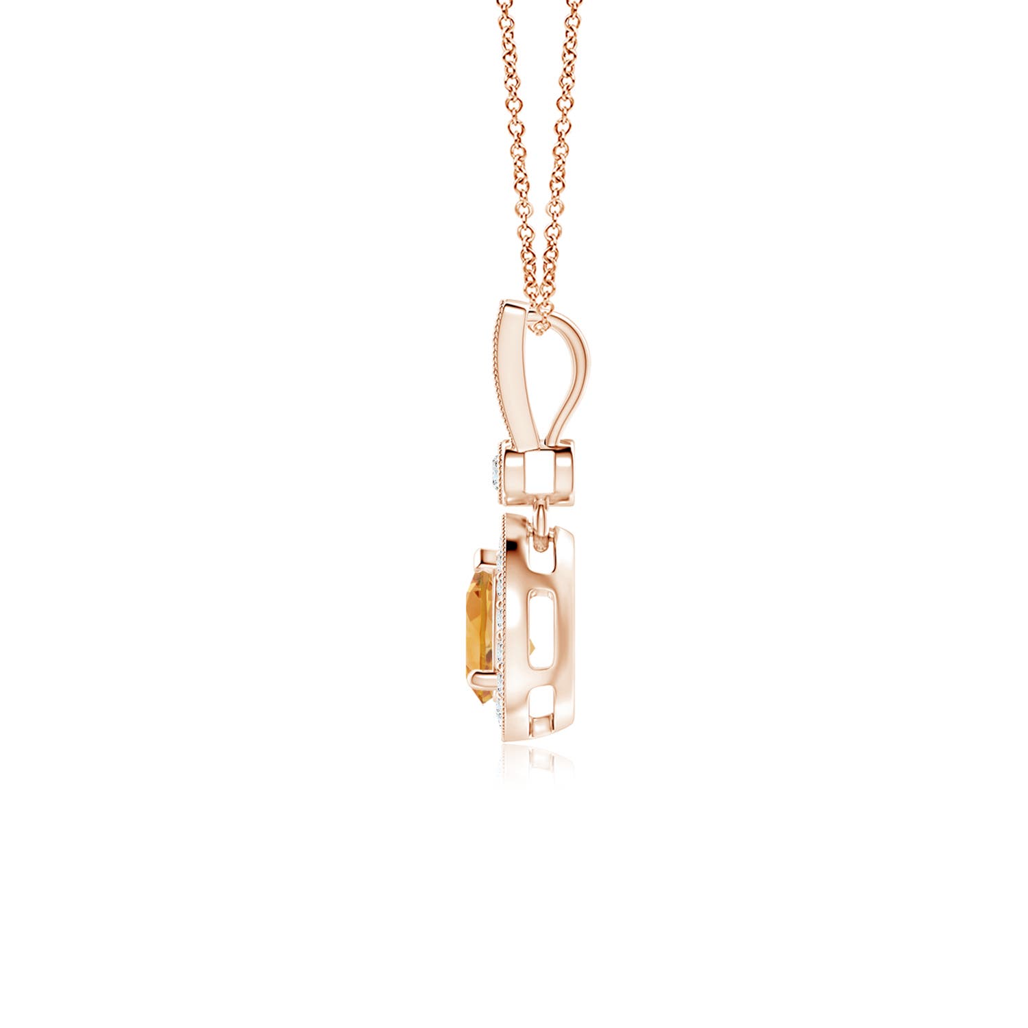 A - Citrine / 0.53 CT / 14 KT Rose Gold