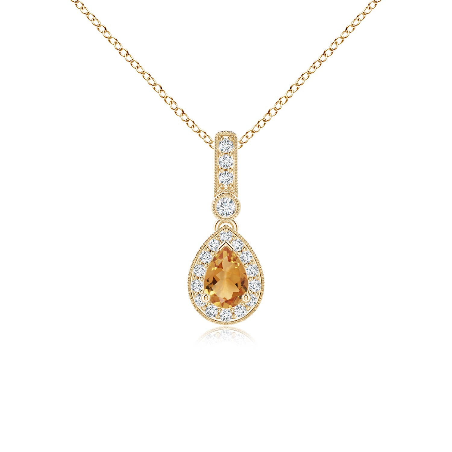 A - Citrine / 0.53 CT / 14 KT Yellow Gold