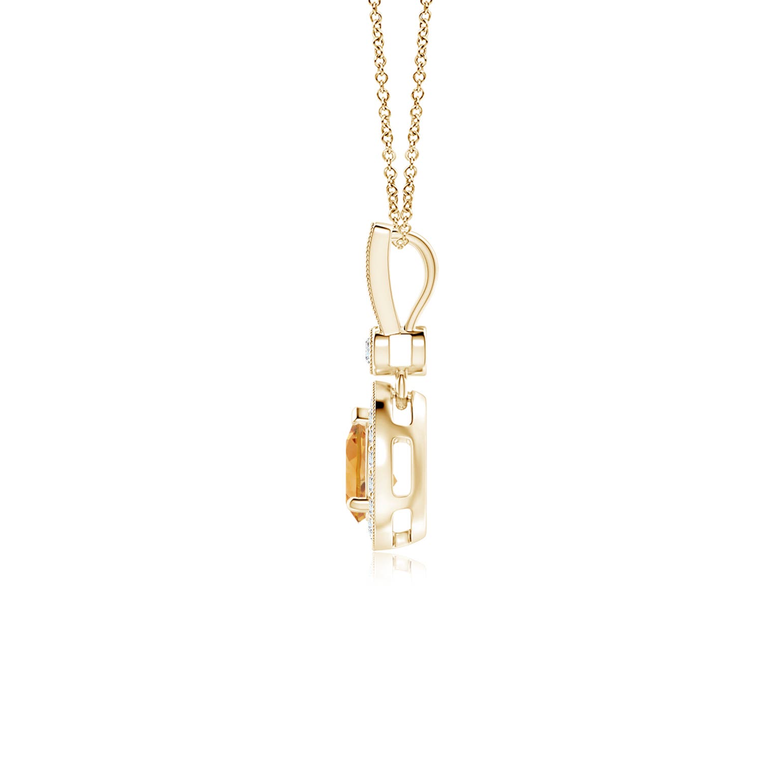 A - Citrine / 0.53 CT / 14 KT Yellow Gold