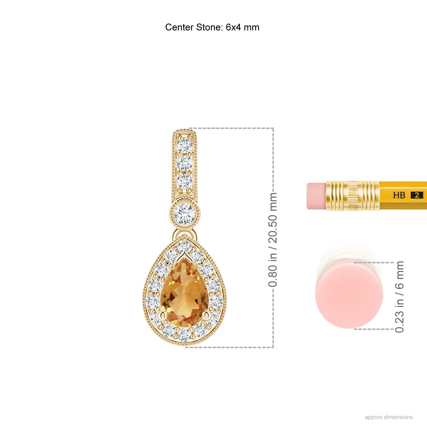 A - Citrine / 0.53 CT / 14 KT Yellow Gold