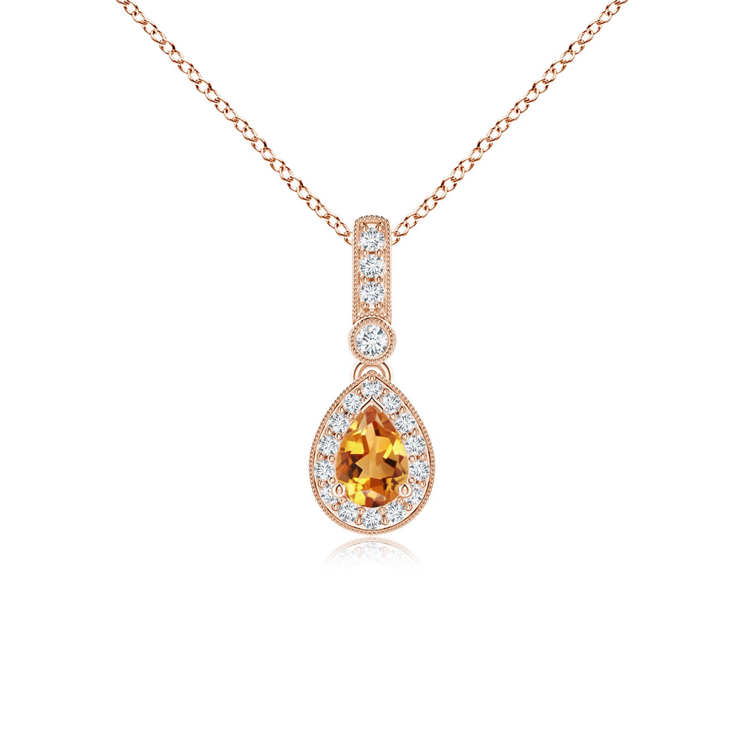 AA - Citrine / 0.53 CT / 14 KT Rose Gold