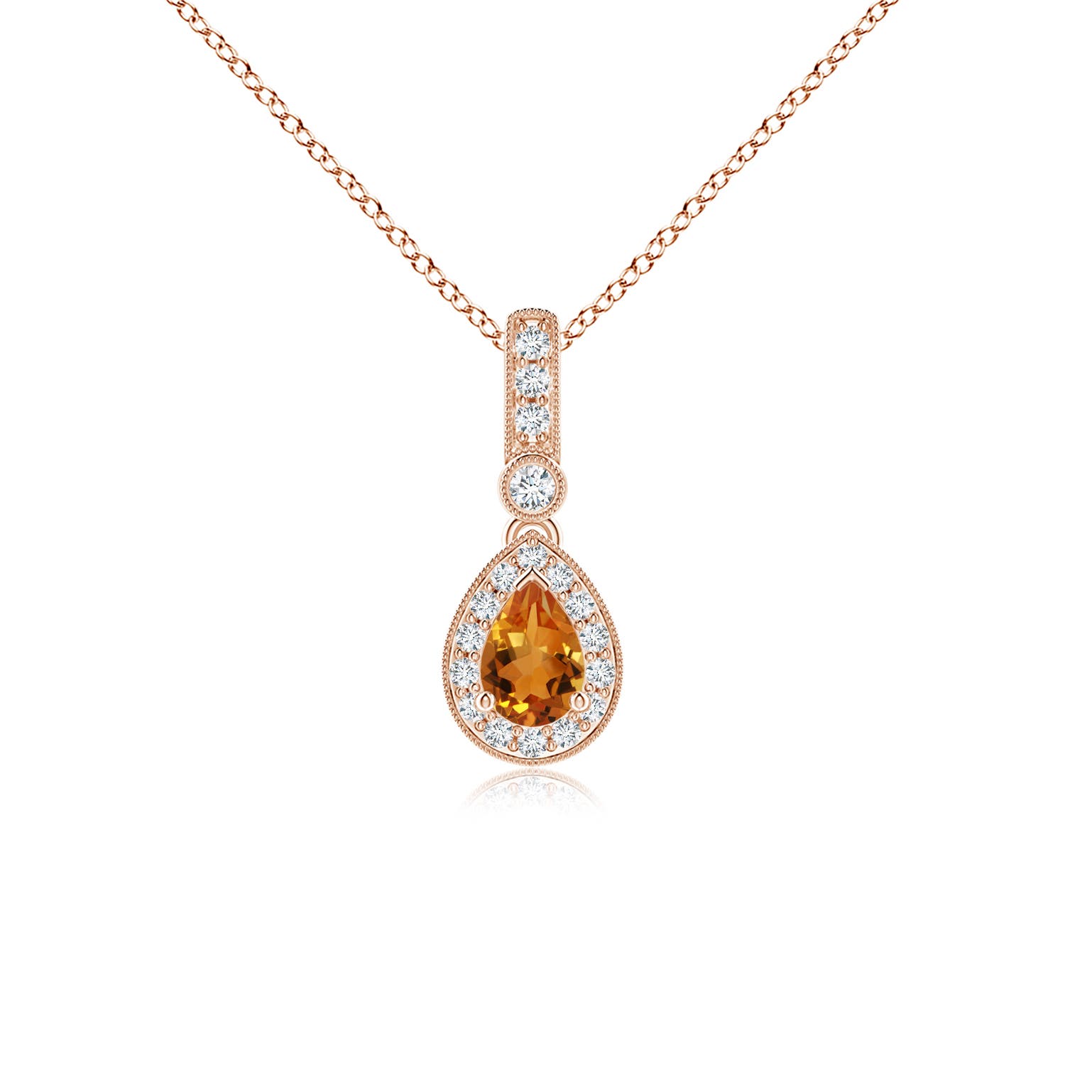 AAA - Citrine / 0.53 CT / 14 KT Rose Gold