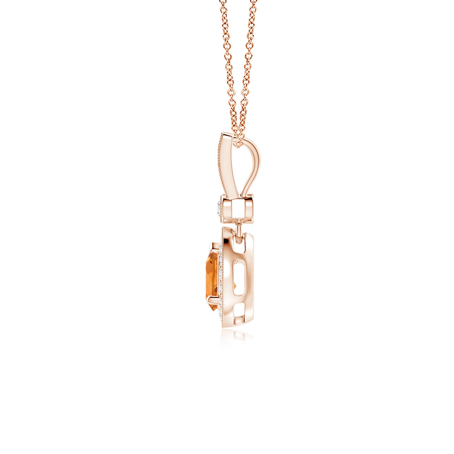 AAA - Citrine / 0.53 CT / 14 KT Rose Gold