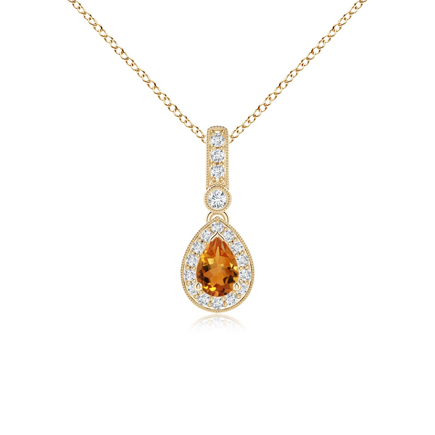 AAA - Citrine / 0.53 CT / 14 KT Yellow Gold