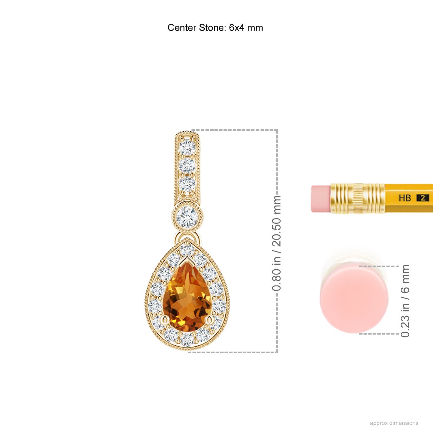 AAA - Citrine / 0.53 CT / 14 KT Yellow Gold