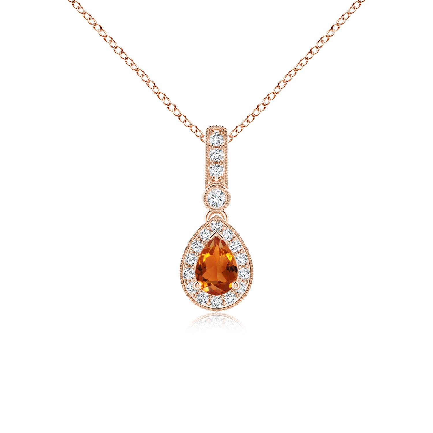 AAAA - Citrine / 0.53 CT / 14 KT Rose Gold