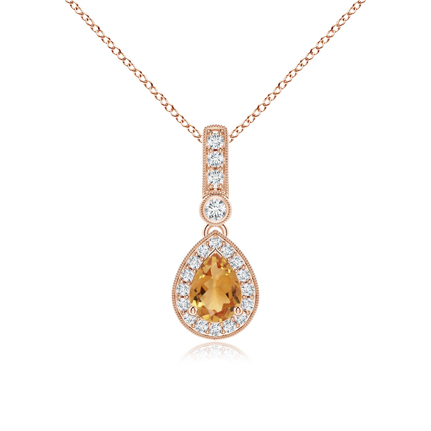 A - Citrine / 0.84 CT / 14 KT Rose Gold