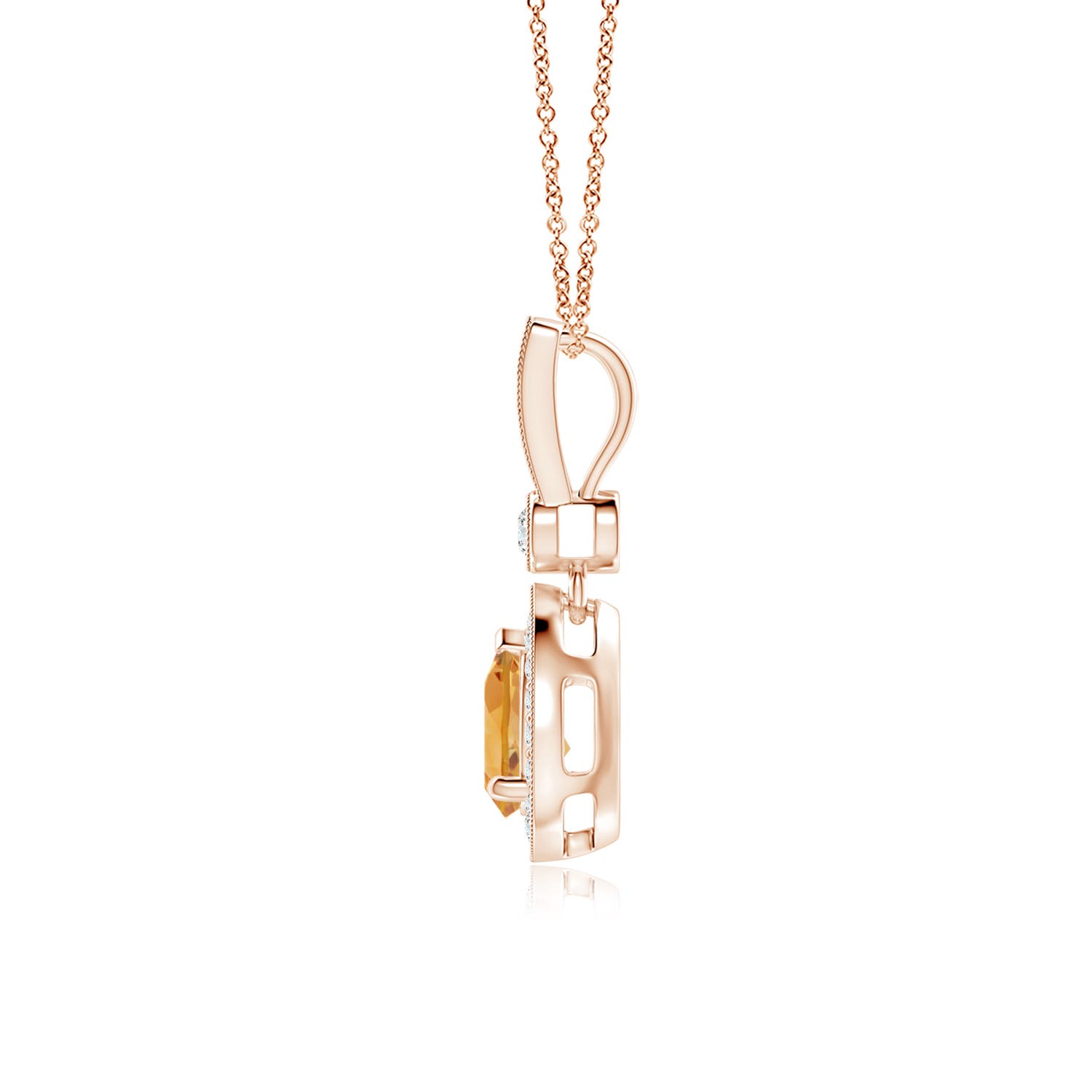 A - Citrine / 0.84 CT / 14 KT Rose Gold