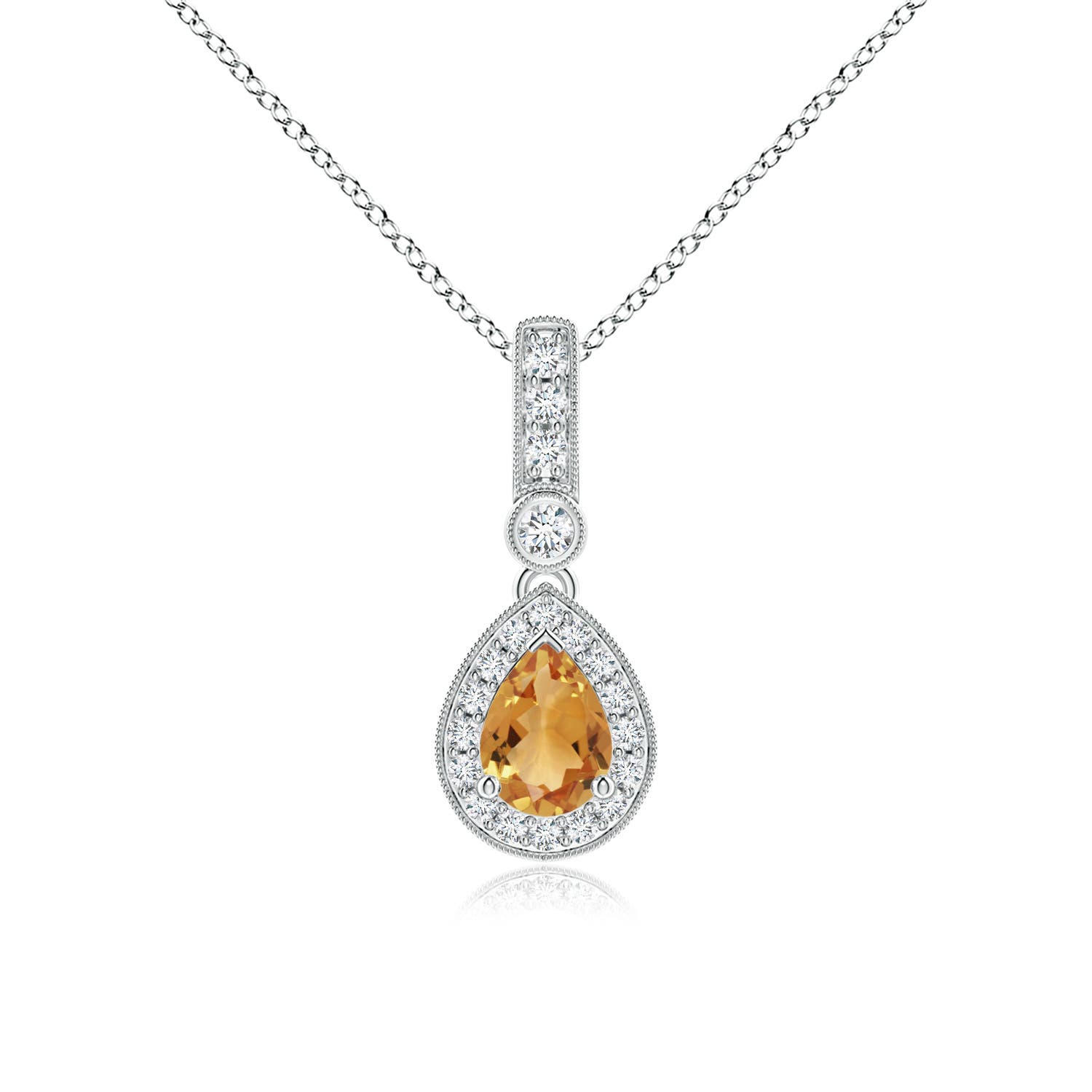 A - Citrine / 0.84 CT / 14 KT White Gold