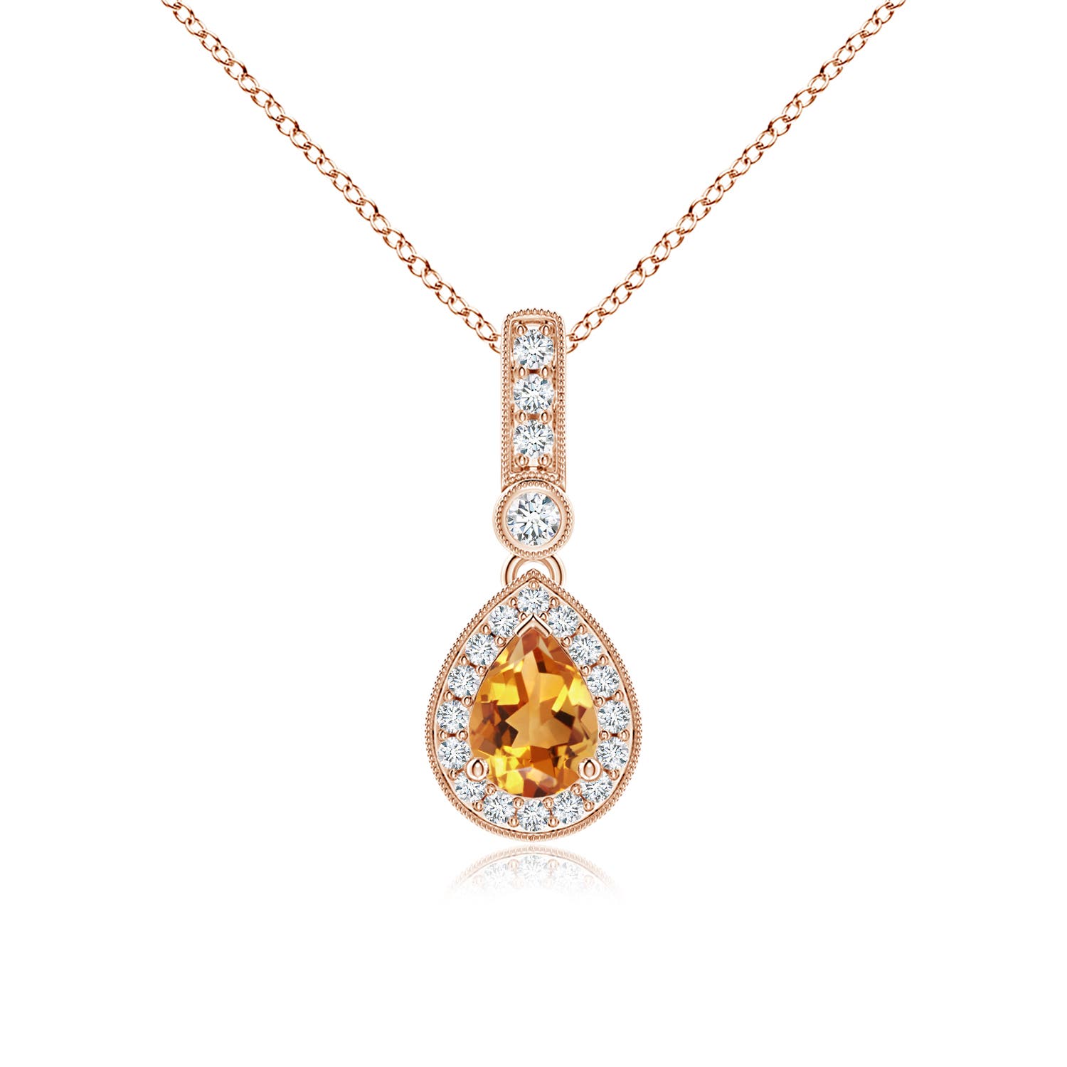 AA - Citrine / 0.84 CT / 14 KT Rose Gold