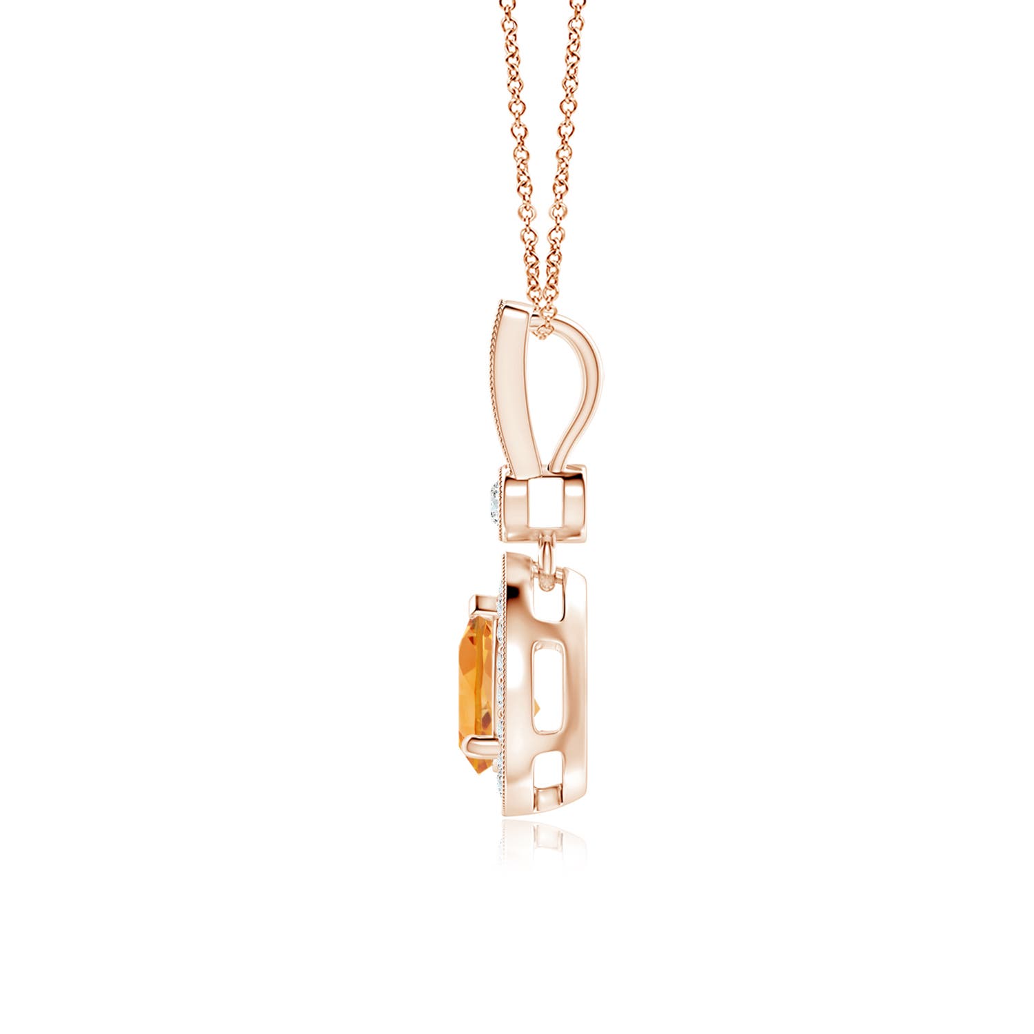 AA - Citrine / 0.84 CT / 14 KT Rose Gold