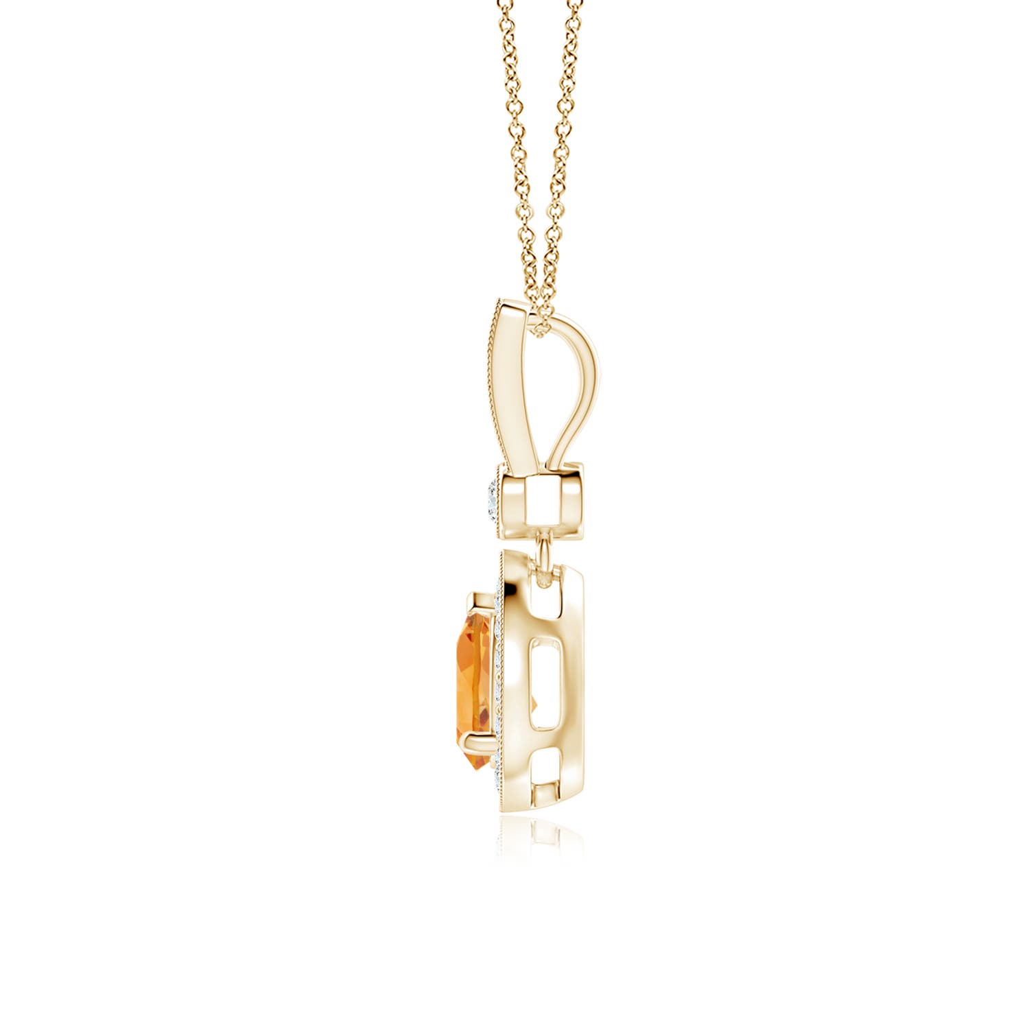 AA - Citrine / 0.84 CT / 14 KT Yellow Gold