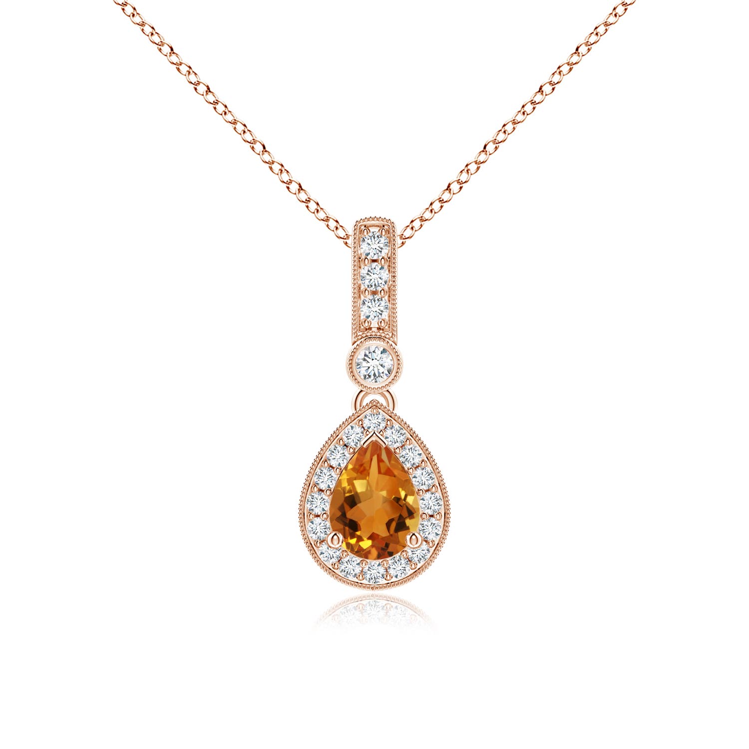 AAA - Citrine / 0.84 CT / 14 KT Rose Gold