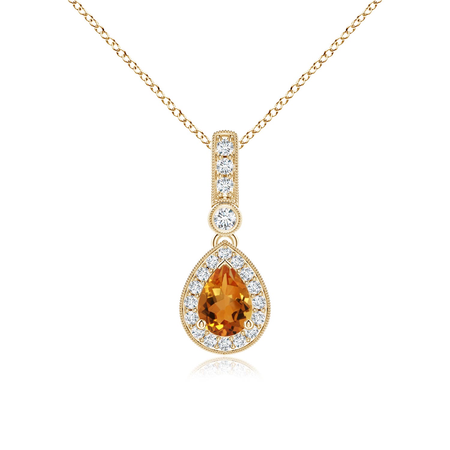 AAA - Citrine / 0.84 CT / 14 KT Yellow Gold