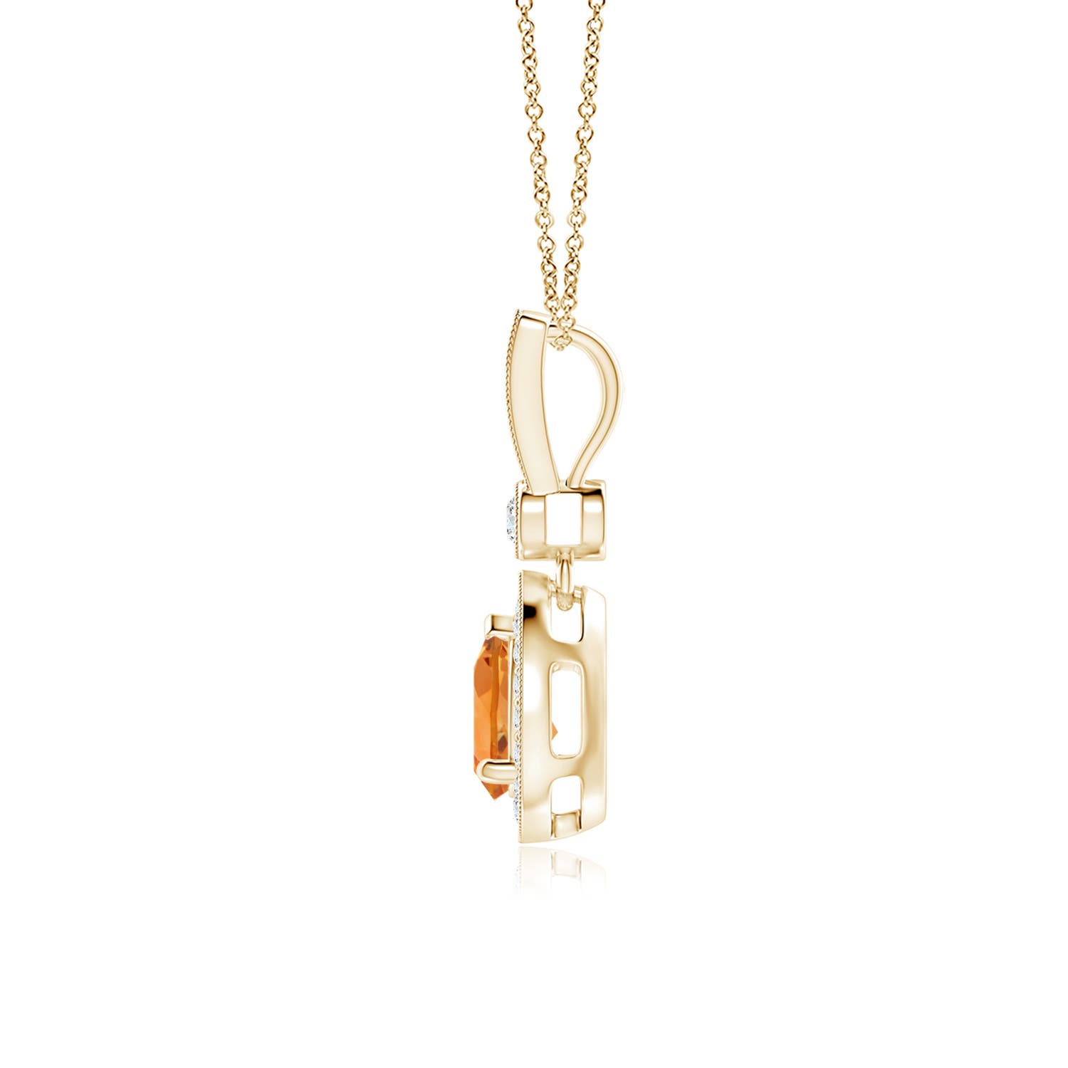 AAA - Citrine / 0.84 CT / 14 KT Yellow Gold