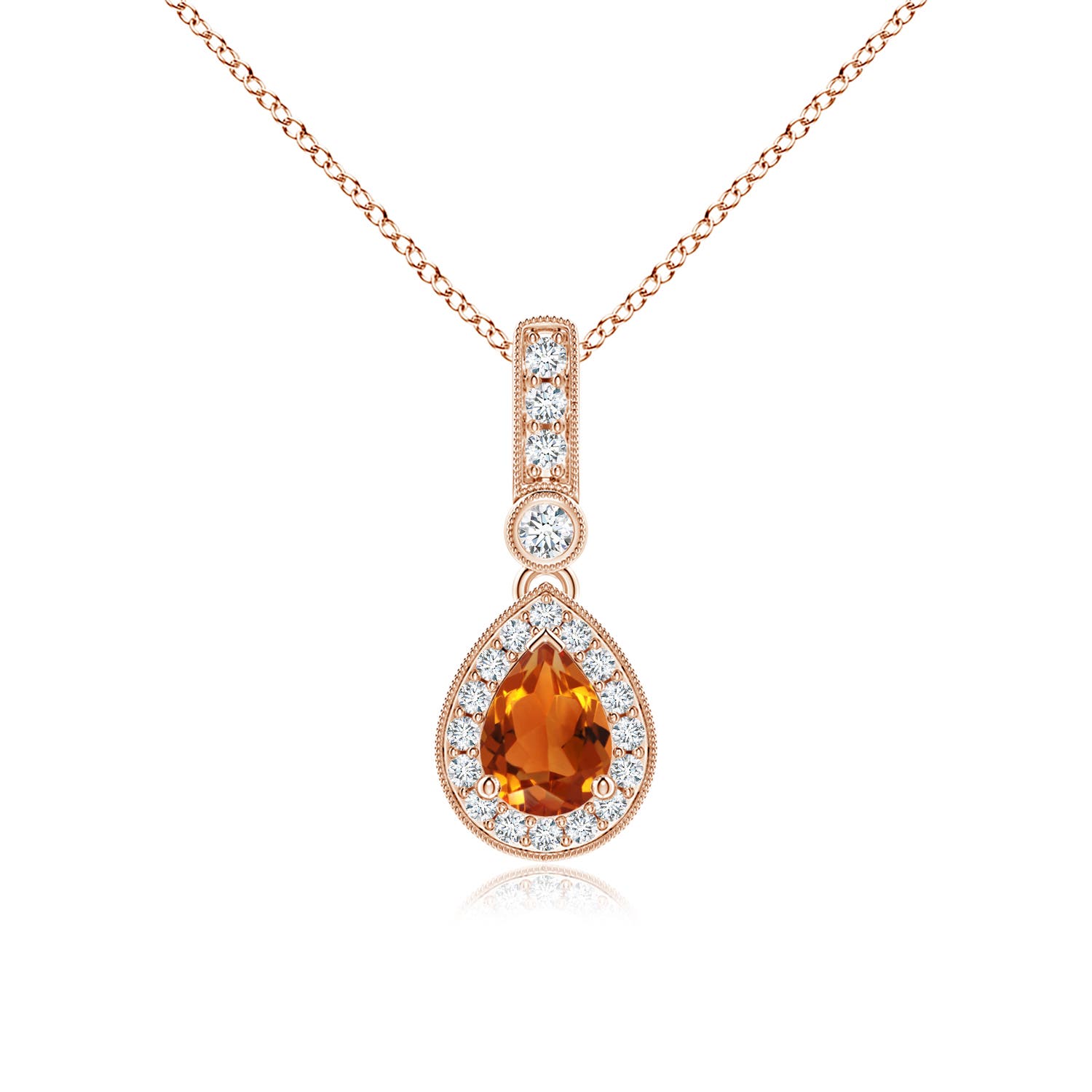 AAAA - Citrine / 0.84 CT / 14 KT Rose Gold