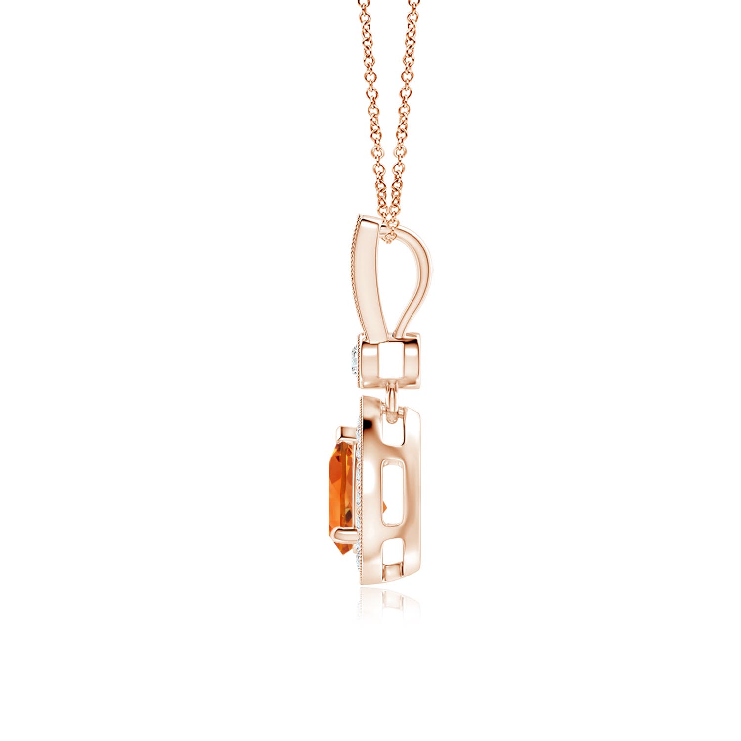 AAAA - Citrine / 0.84 CT / 14 KT Rose Gold