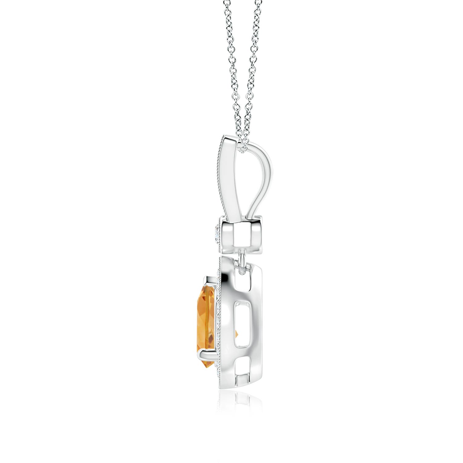 A - Citrine / 1.31 CT / 14 KT White Gold