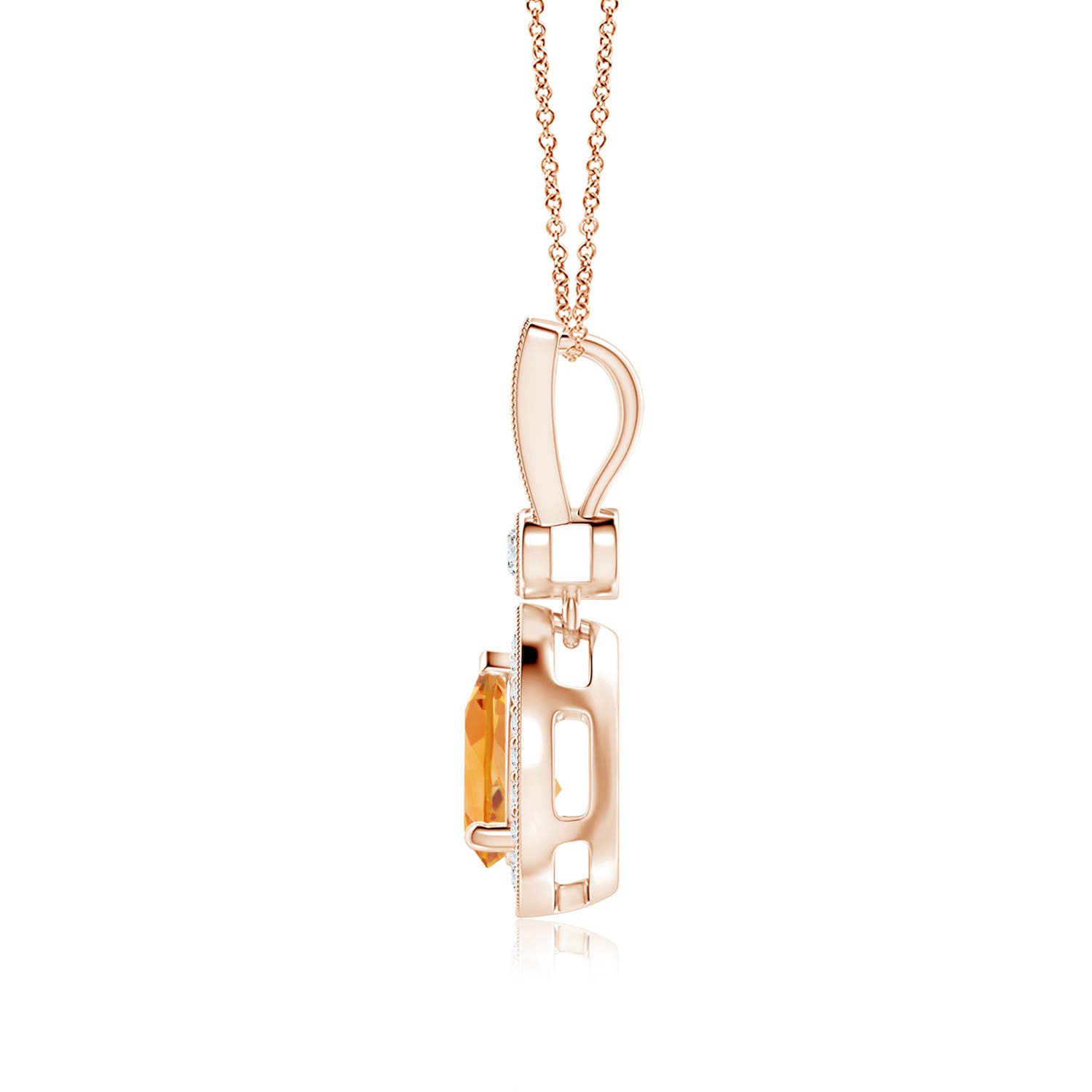 AA - Citrine / 1.31 CT / 14 KT Rose Gold