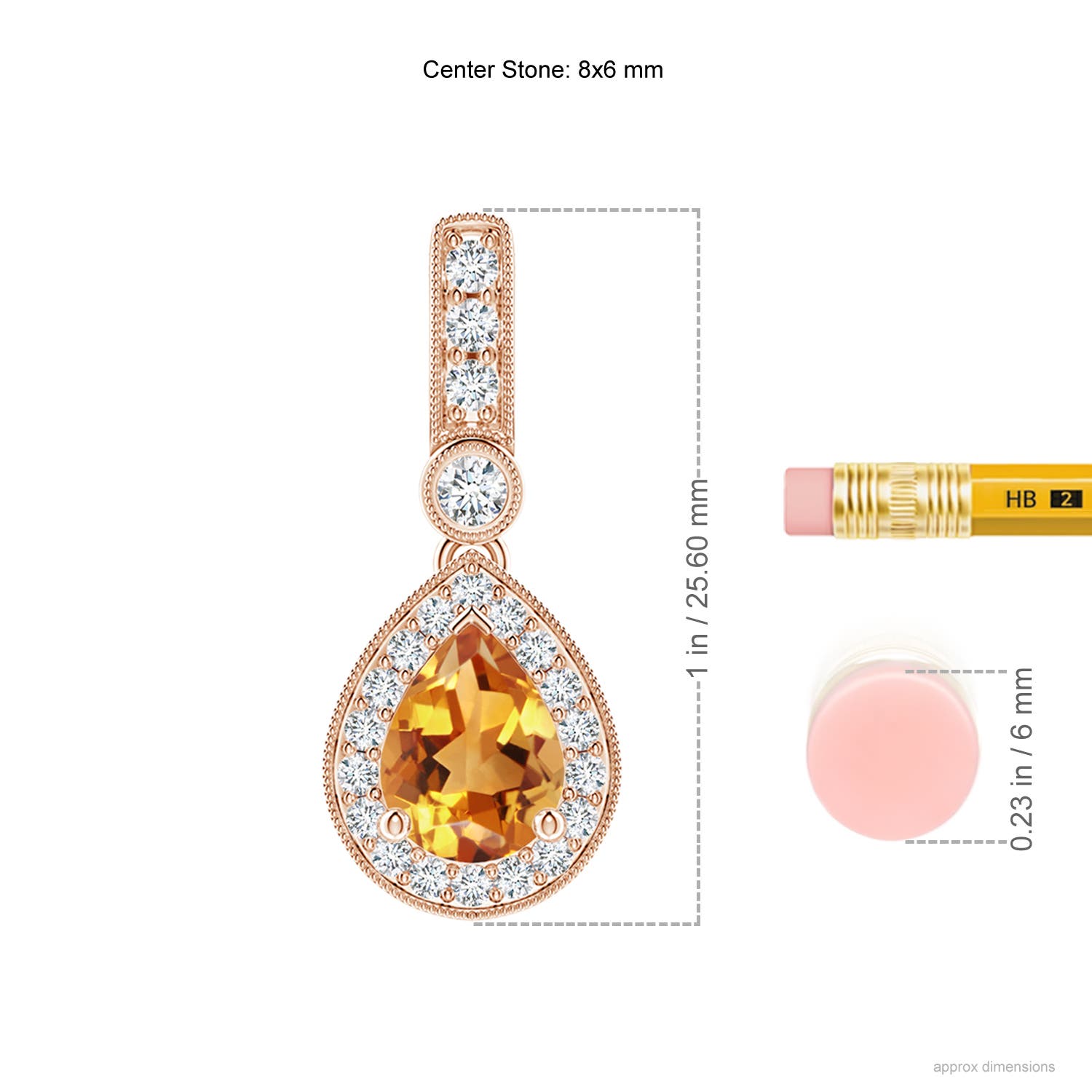 AA - Citrine / 1.31 CT / 14 KT Rose Gold