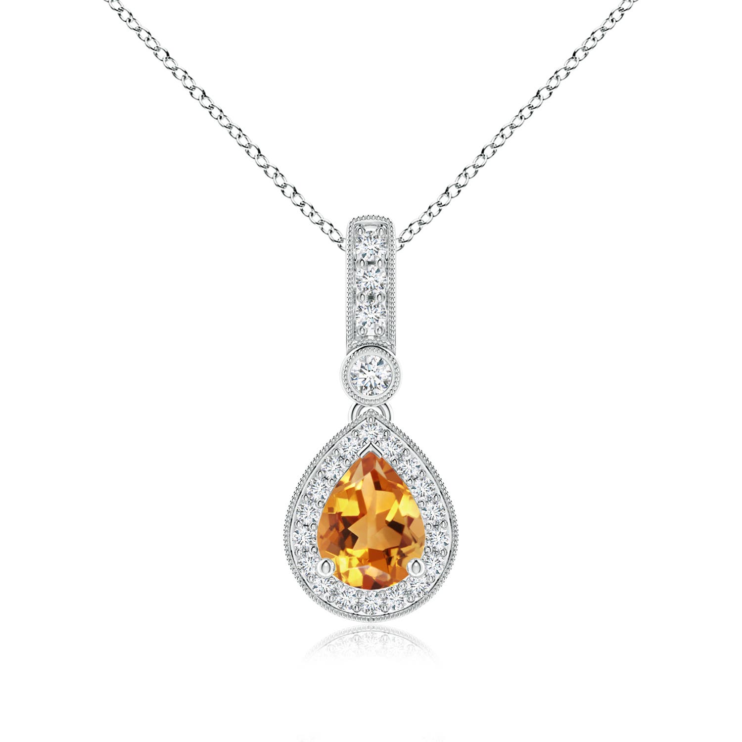 AA - Citrine / 1.31 CT / 14 KT White Gold