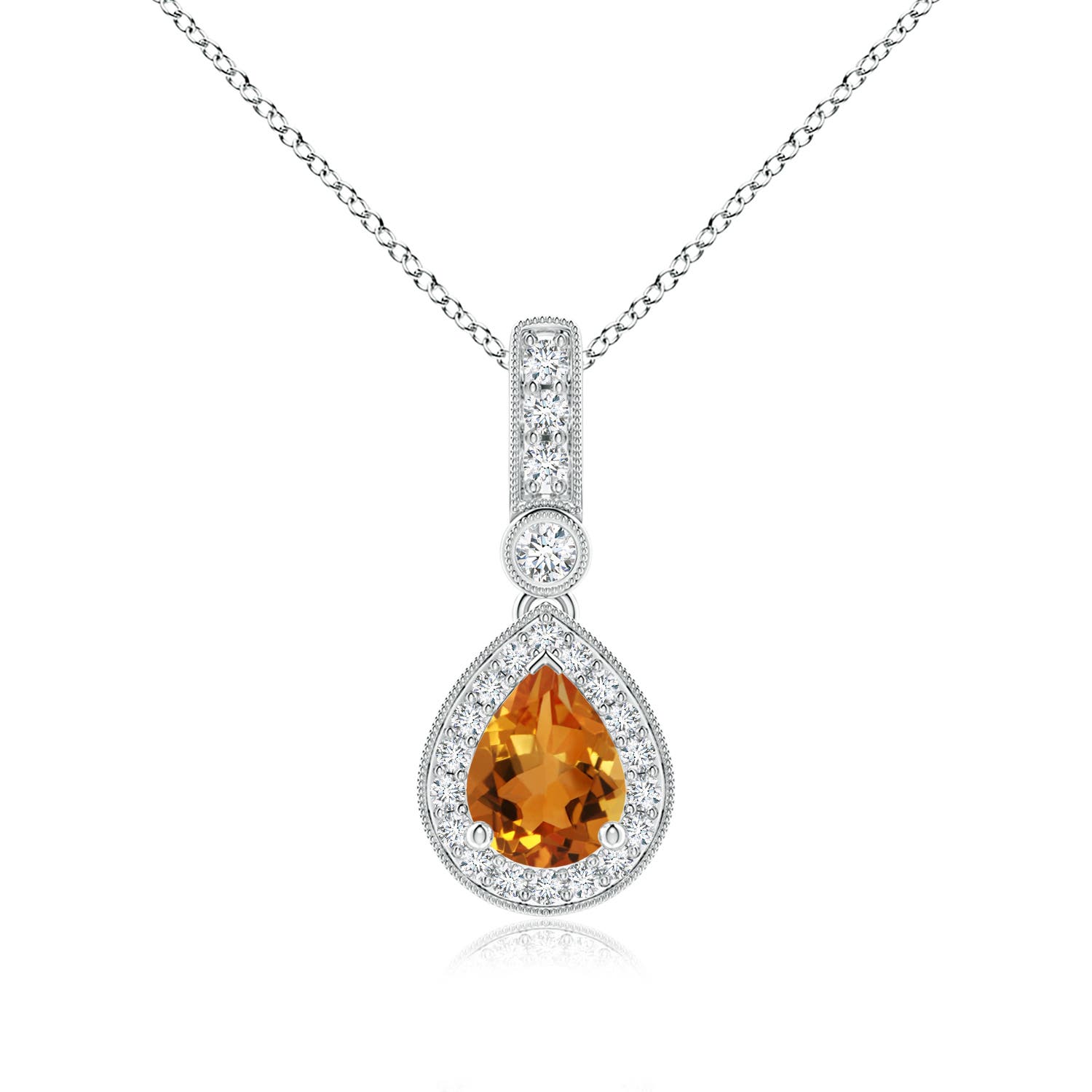 AAA - Citrine / 1.31 CT / 14 KT White Gold