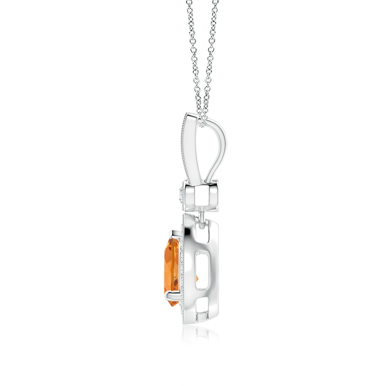 AAA - Citrine / 1.31 CT / 14 KT White Gold