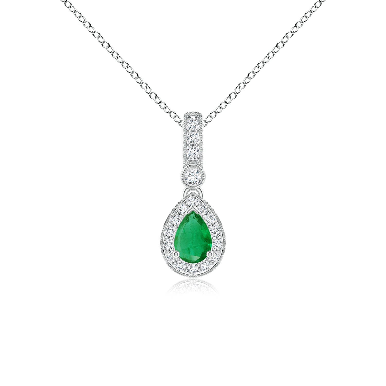 AA - Emerald / 0.53 CT / 14 KT White Gold