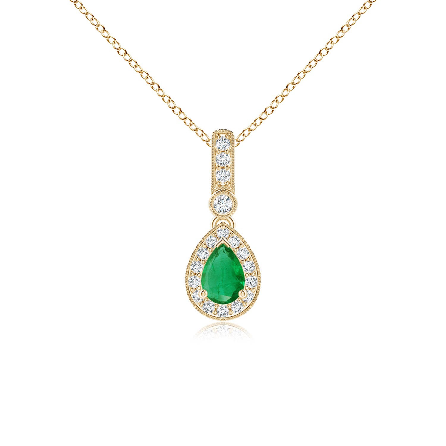 AA - Emerald / 0.53 CT / 14 KT Yellow Gold