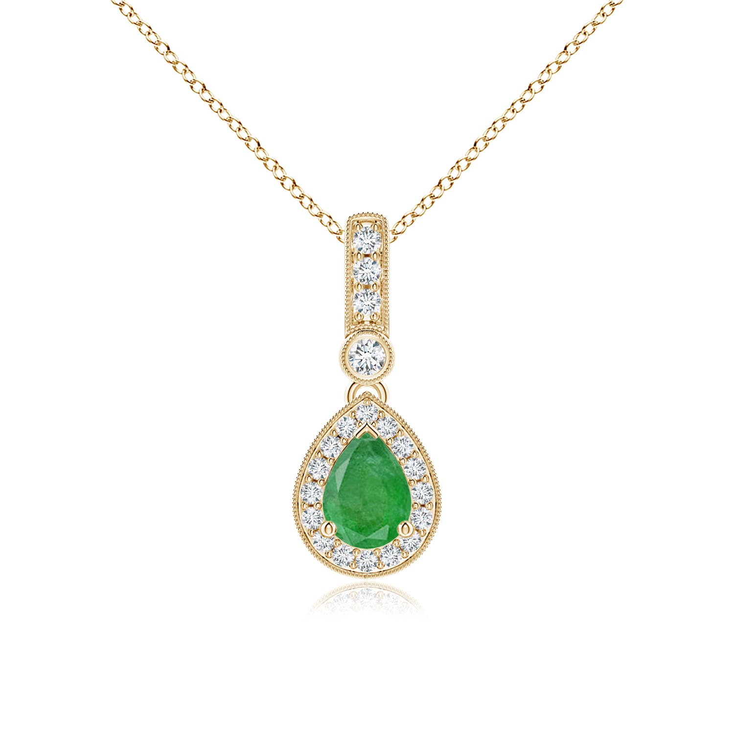 A - Emerald / 0.84 CT / 14 KT Yellow Gold