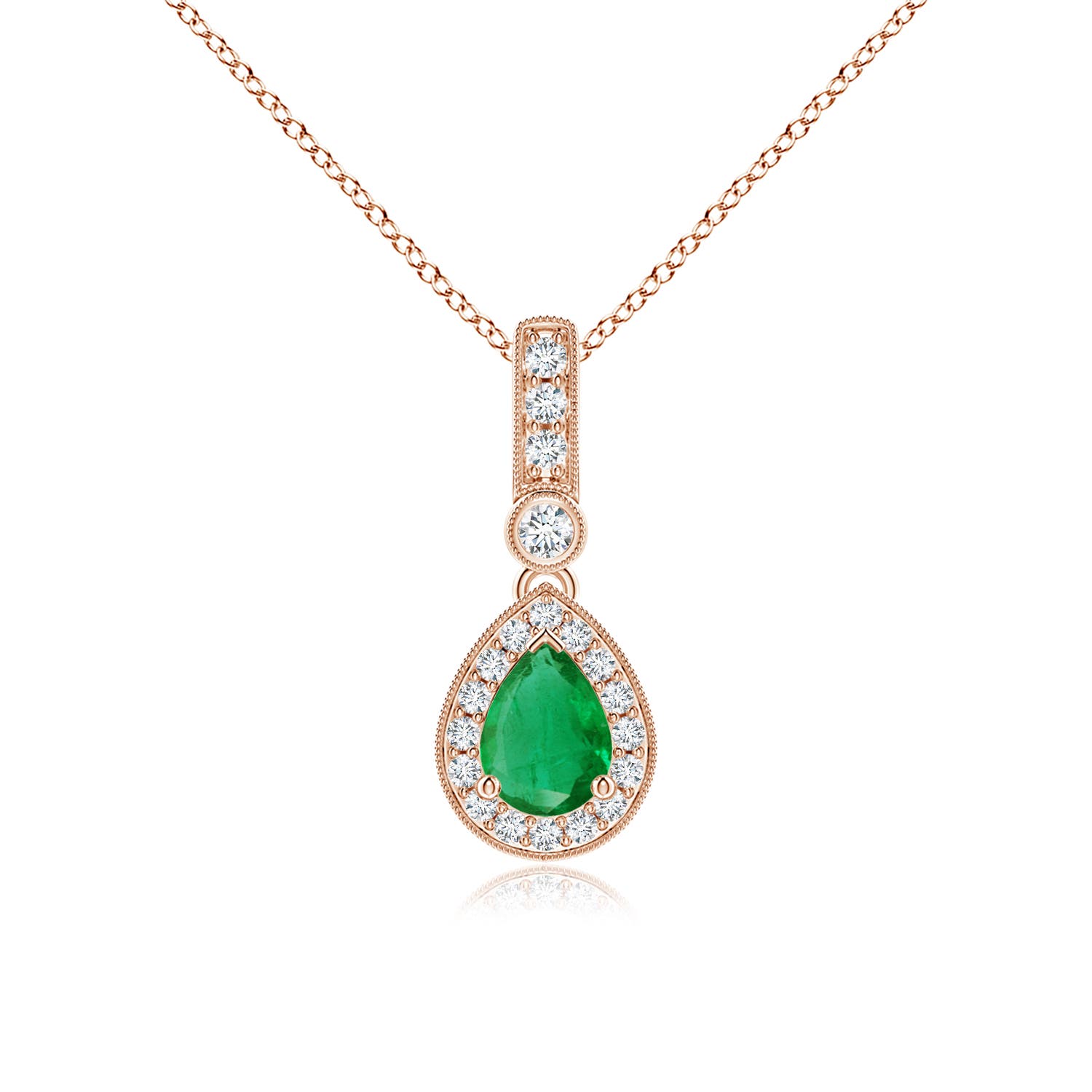 AA - Emerald / 0.84 CT / 14 KT Rose Gold