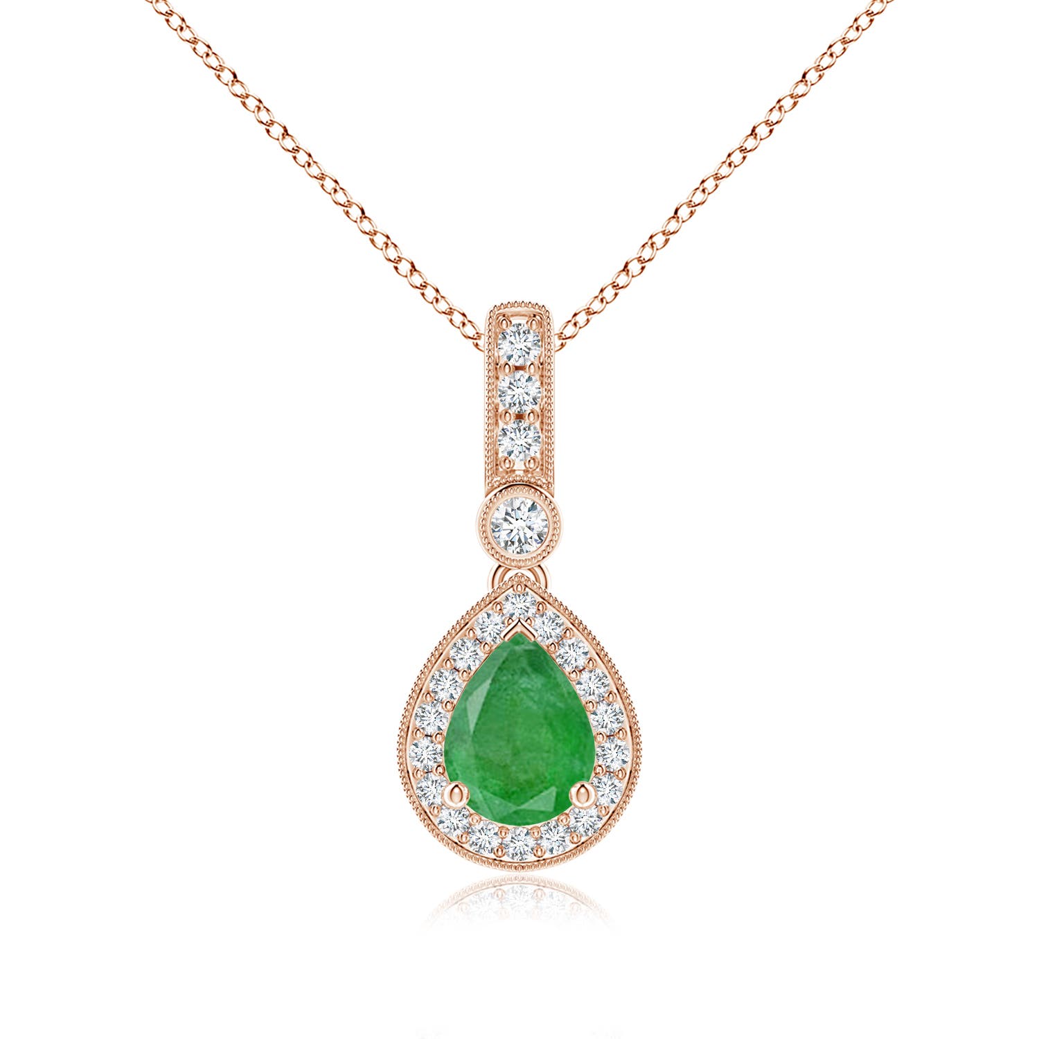 A - Emerald / 1.26 CT / 14 KT Rose Gold