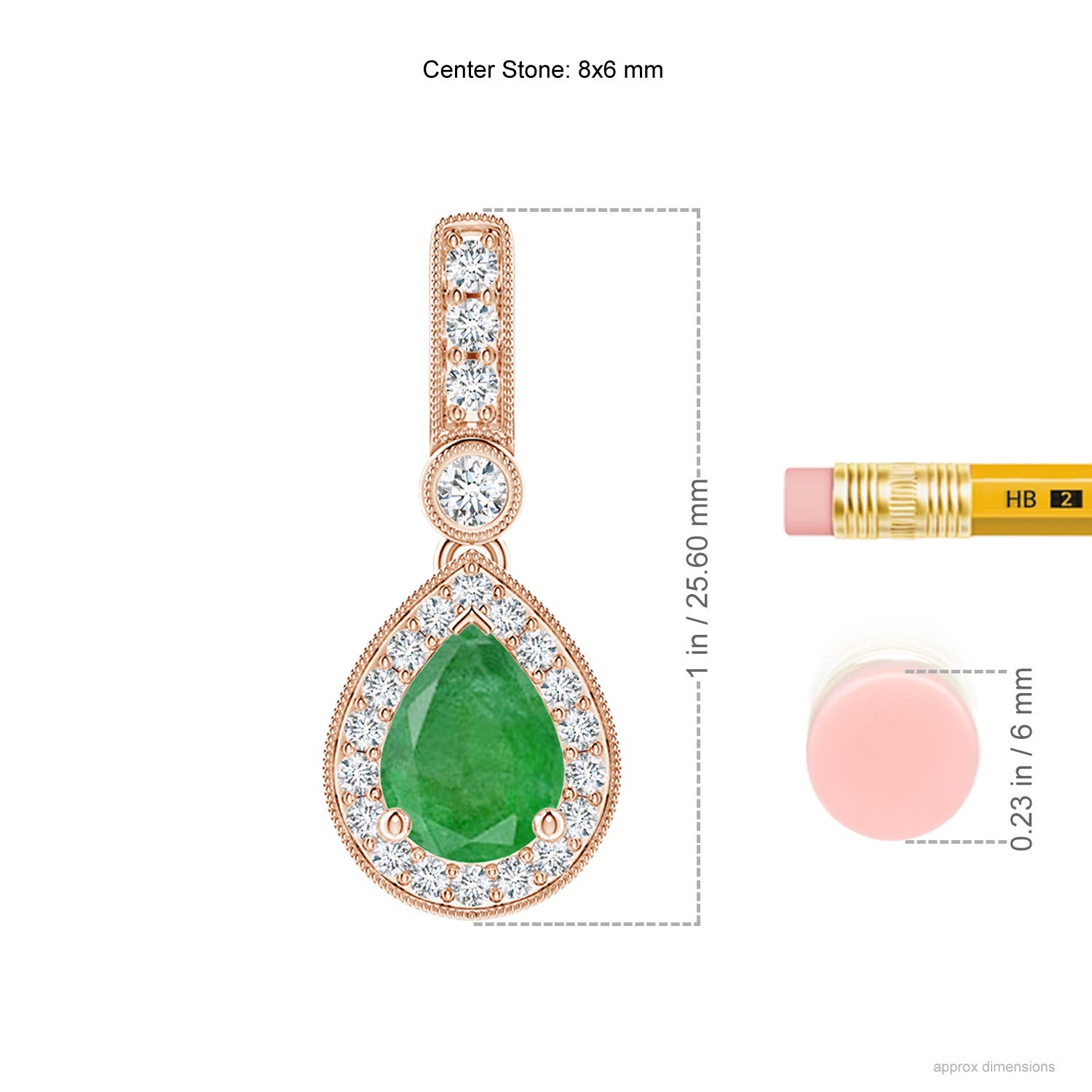 A - Emerald / 1.26 CT / 14 KT Rose Gold