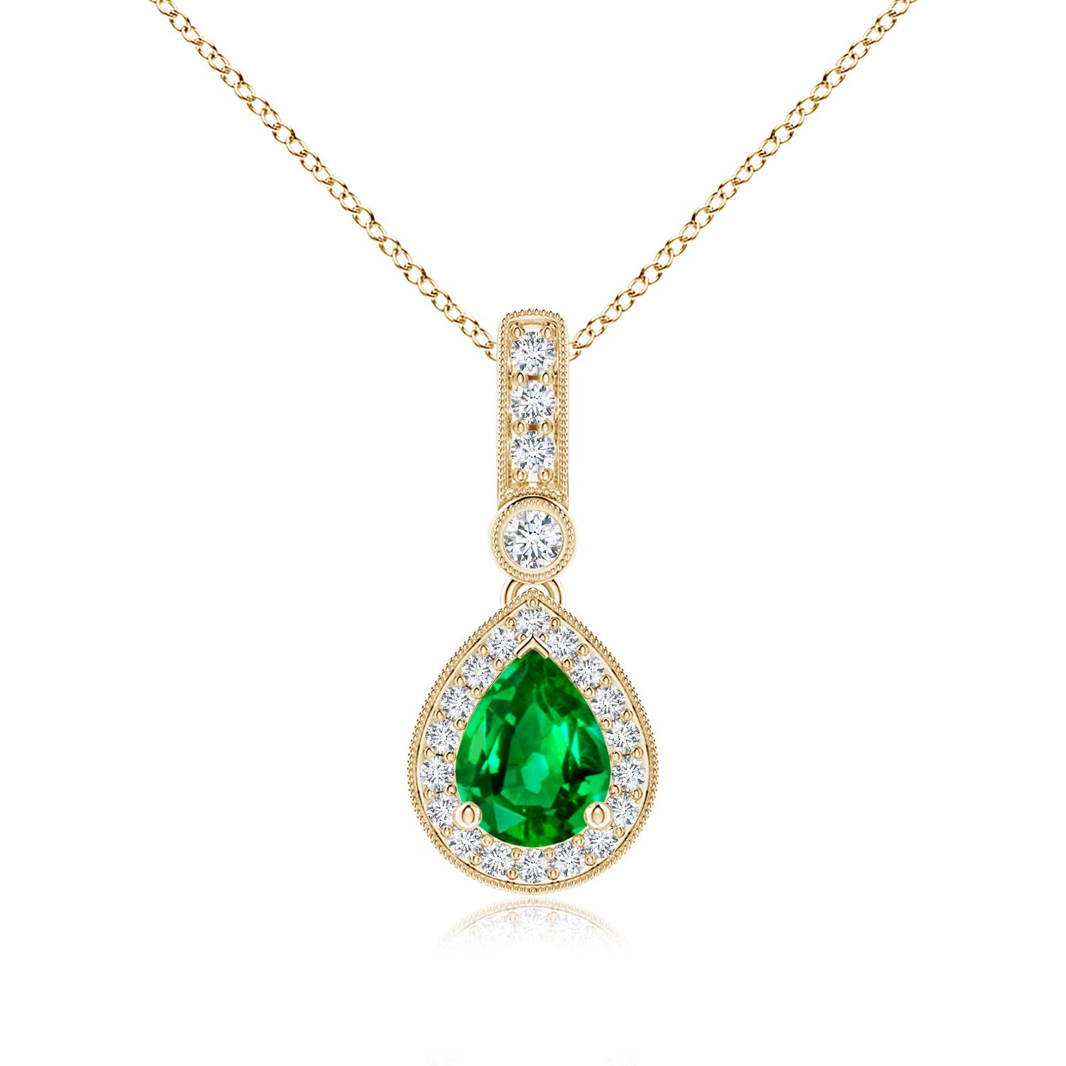 AAAA - Emerald / 1.26 CT / 14 KT Yellow Gold