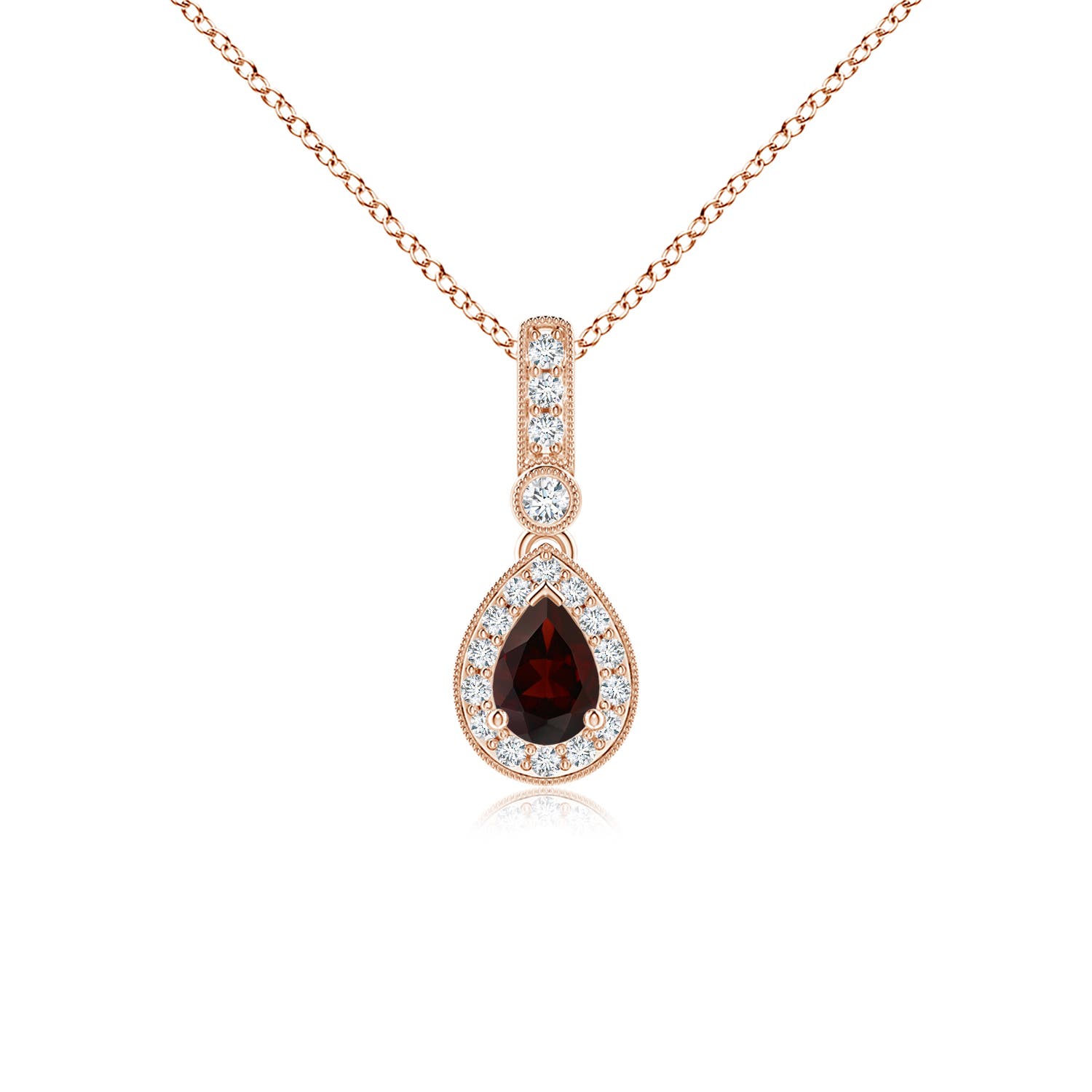 A - Garnet / 0.68 CT / 14 KT Rose Gold