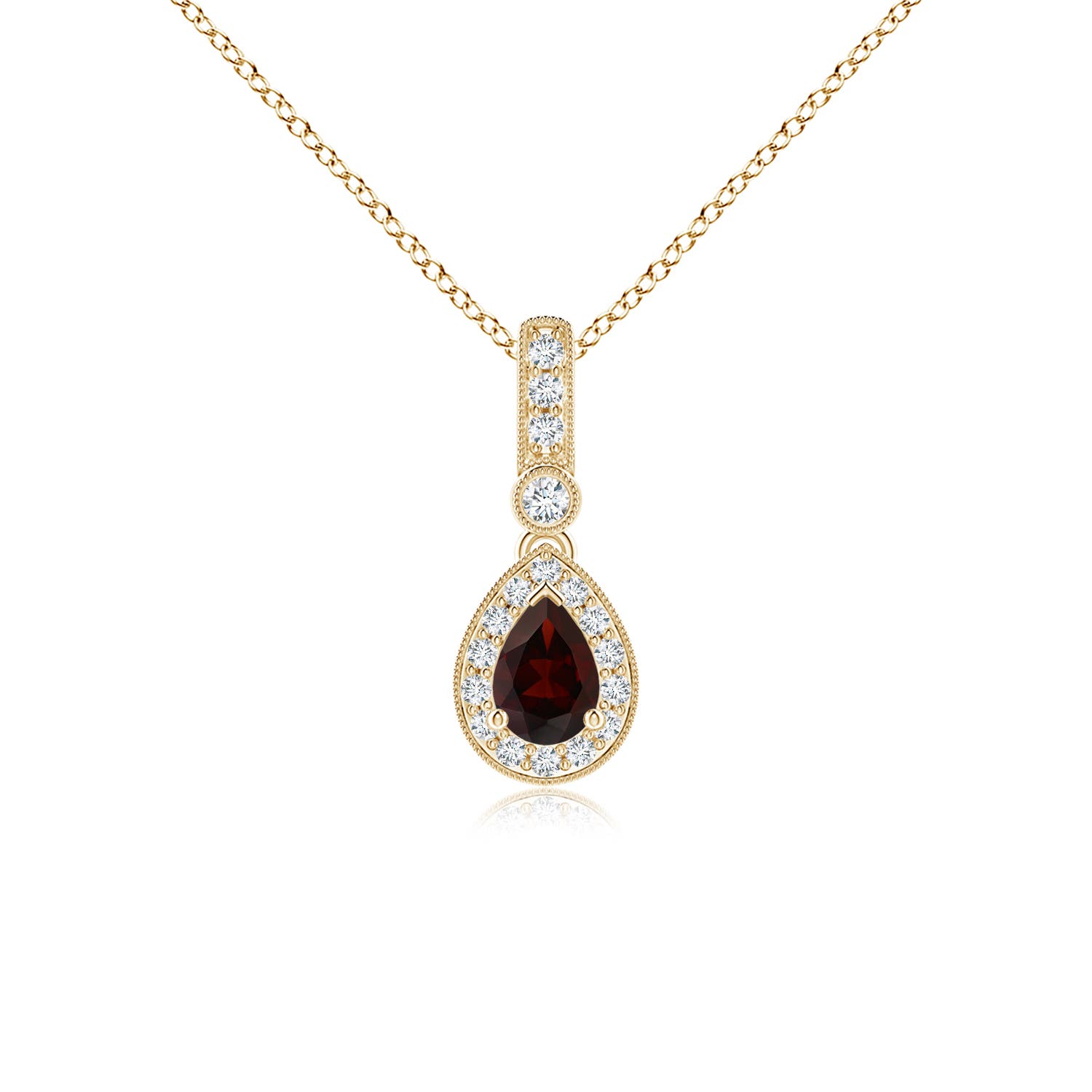 A - Garnet / 0.68 CT / 14 KT Yellow Gold