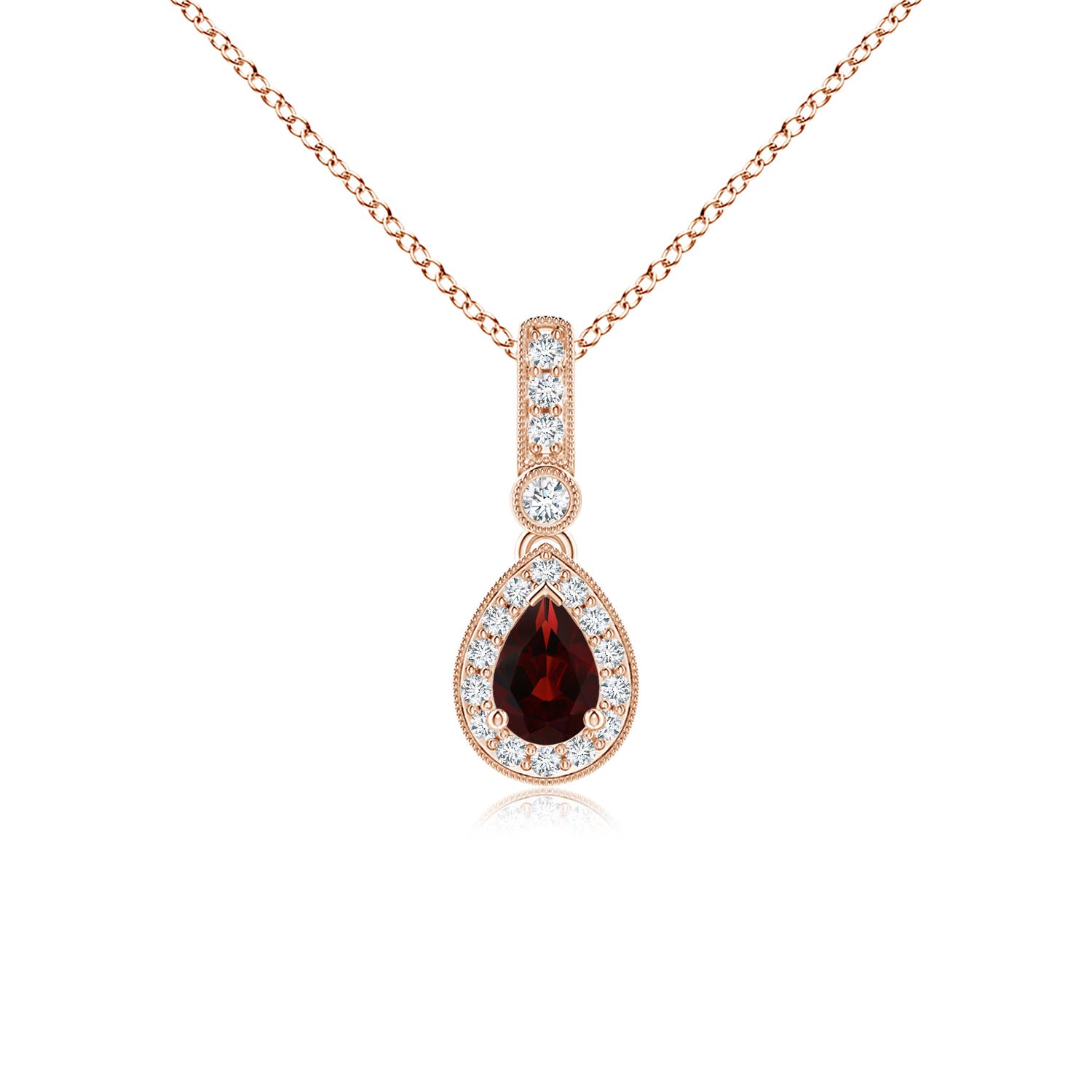 AA - Garnet / 0.68 CT / 14 KT Rose Gold