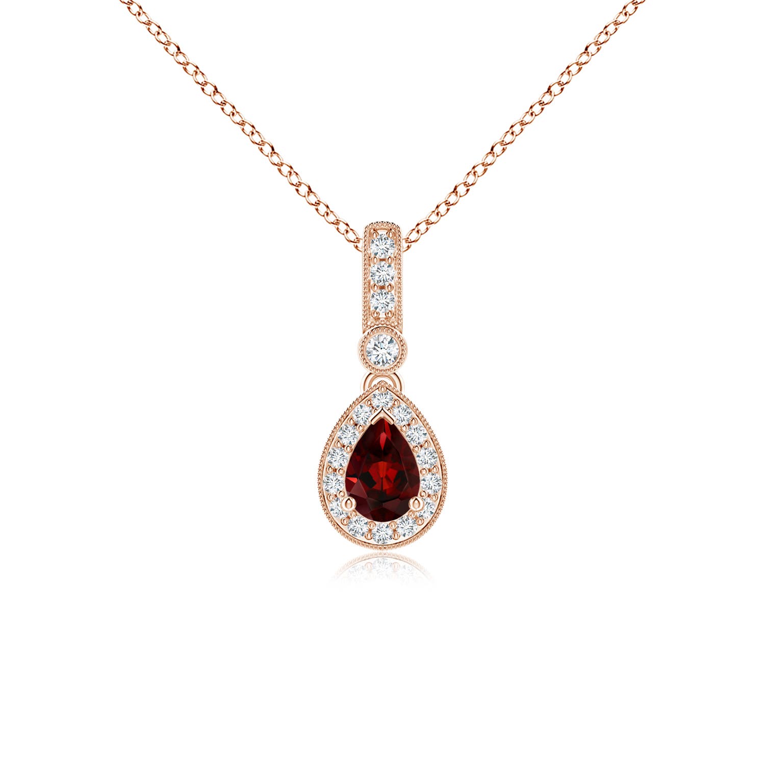 AAA - Garnet / 0.68 CT / 14 KT Rose Gold