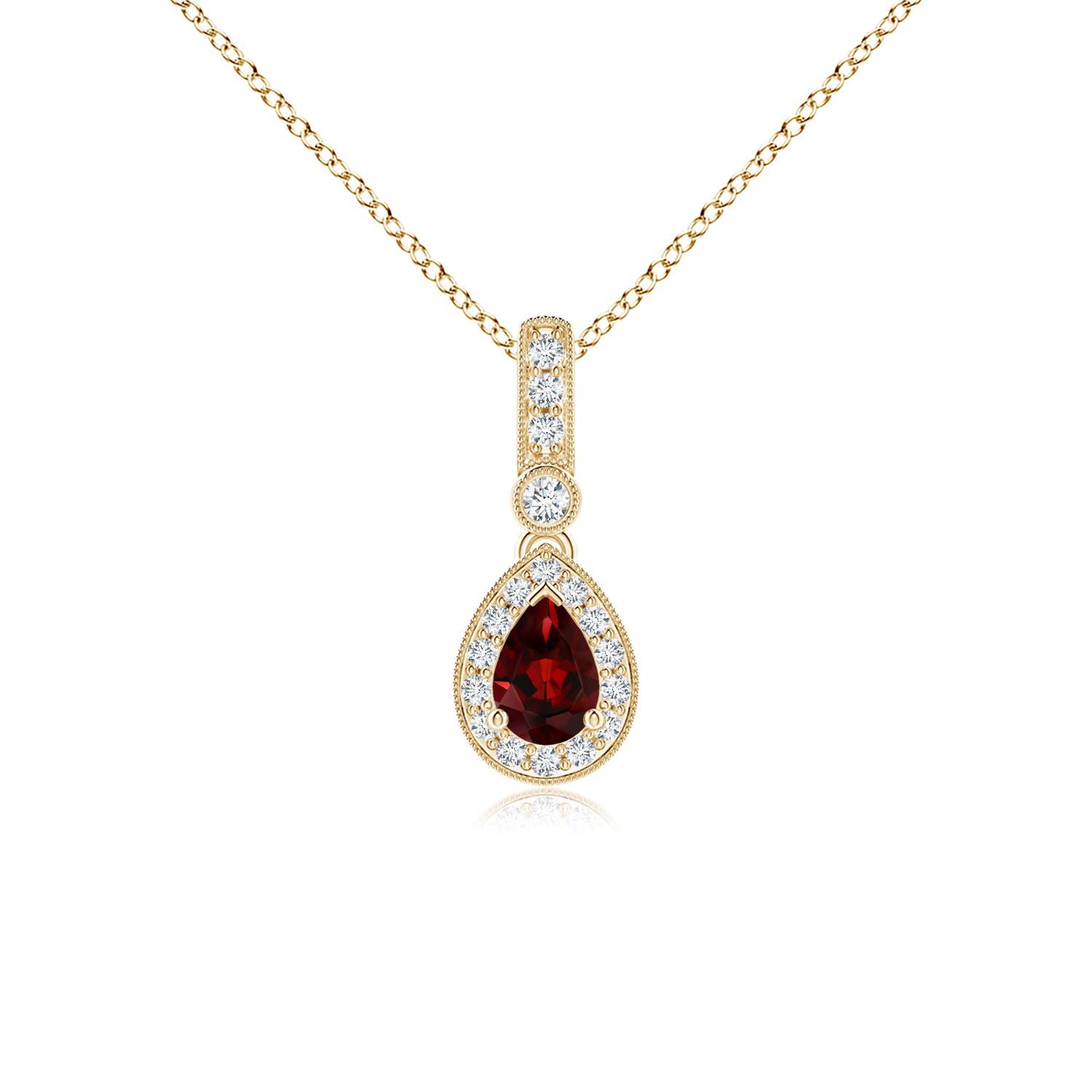 AAA - Garnet / 0.68 CT / 14 KT Yellow Gold