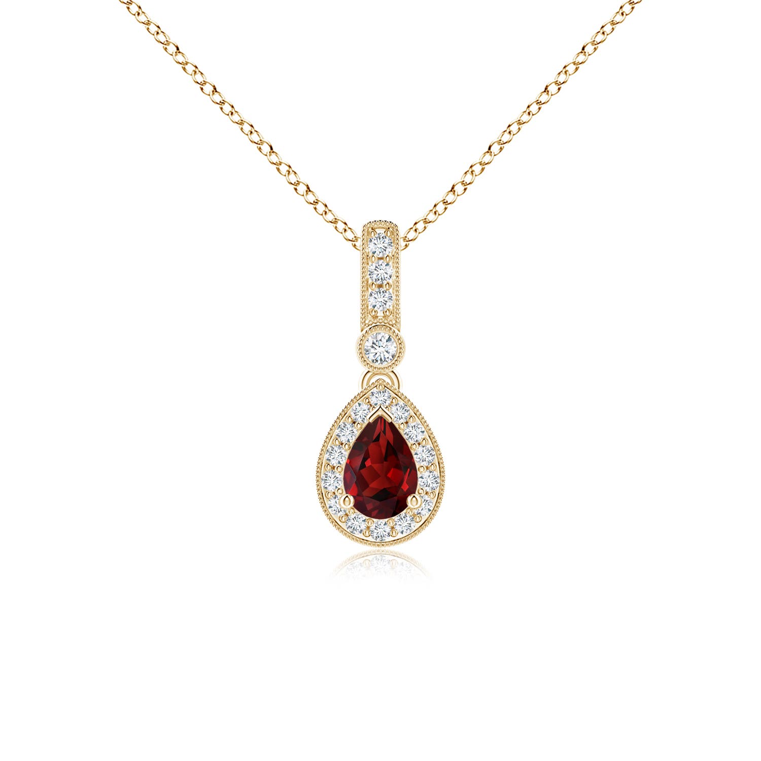 AAAA - Garnet / 0.68 CT / 14 KT Yellow Gold