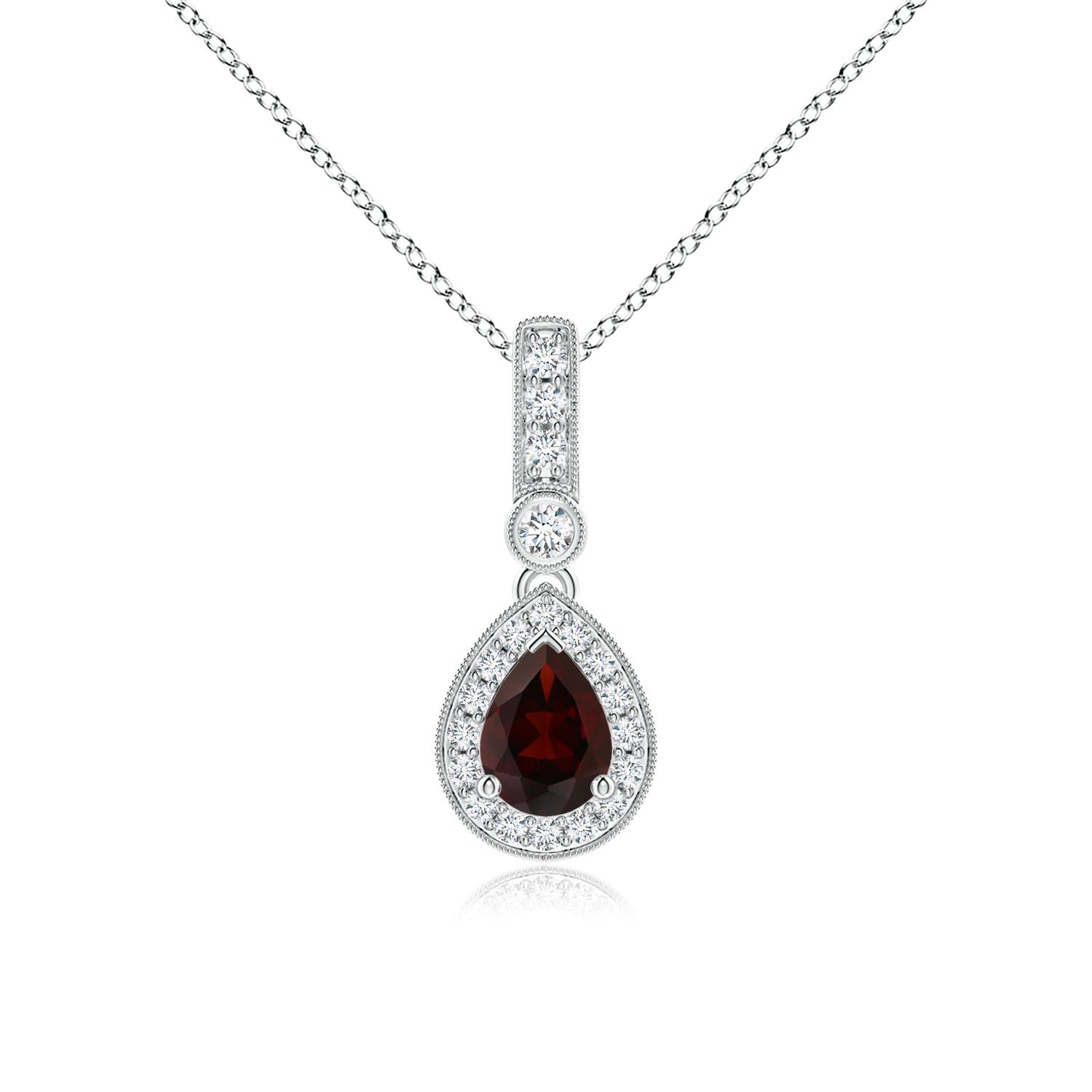 A - Garnet / 1.09 CT / 14 KT White Gold