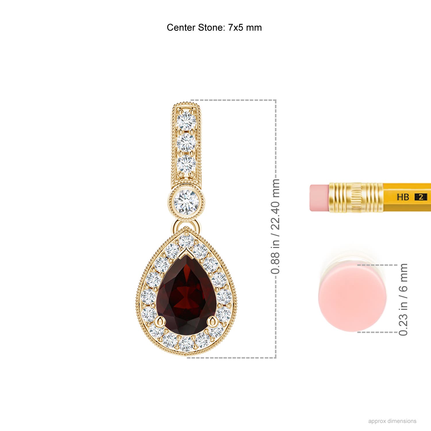 A - Garnet / 1.09 CT / 14 KT Yellow Gold