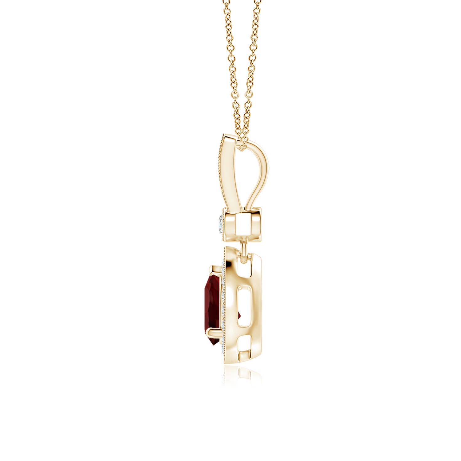 AAA - Garnet / 1.09 CT / 14 KT Yellow Gold