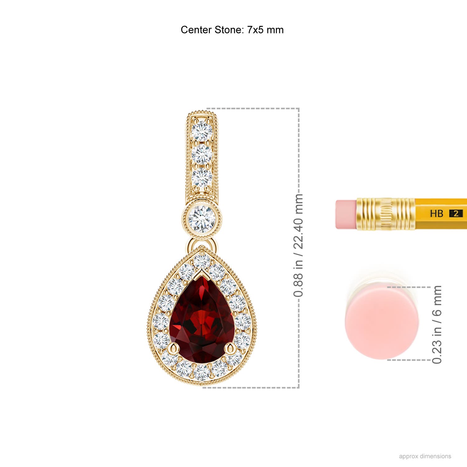 AAA - Garnet / 1.09 CT / 14 KT Yellow Gold