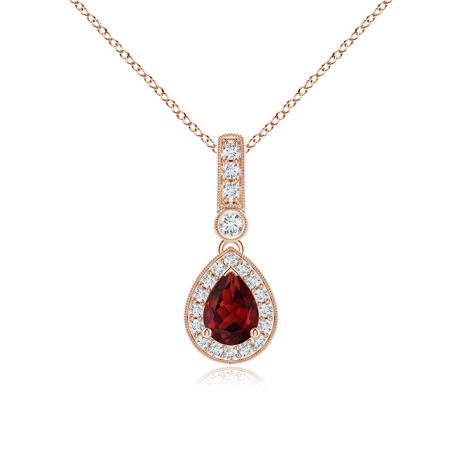 AAAA - Garnet / 1.09 CT / 14 KT Rose Gold