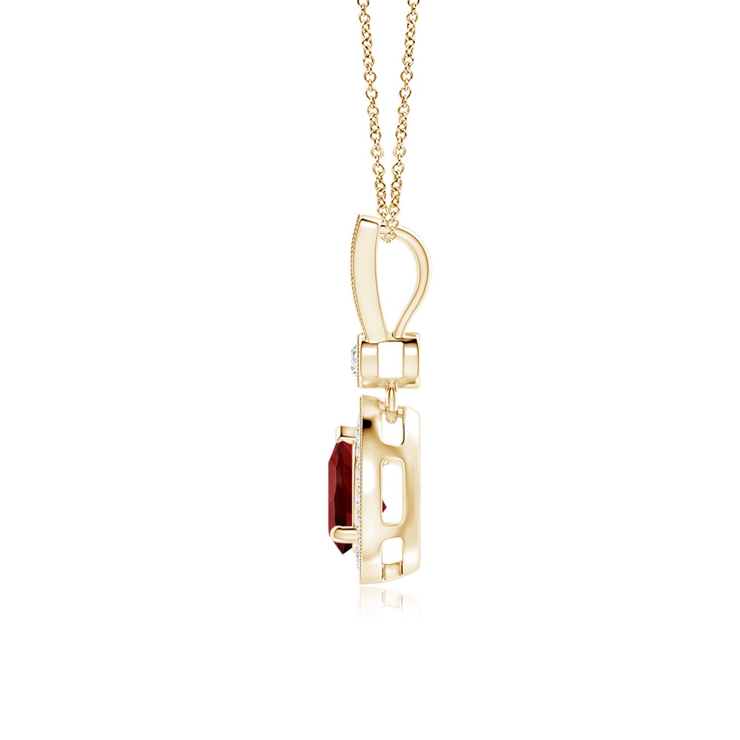 AAAA - Garnet / 1.09 CT / 14 KT Yellow Gold