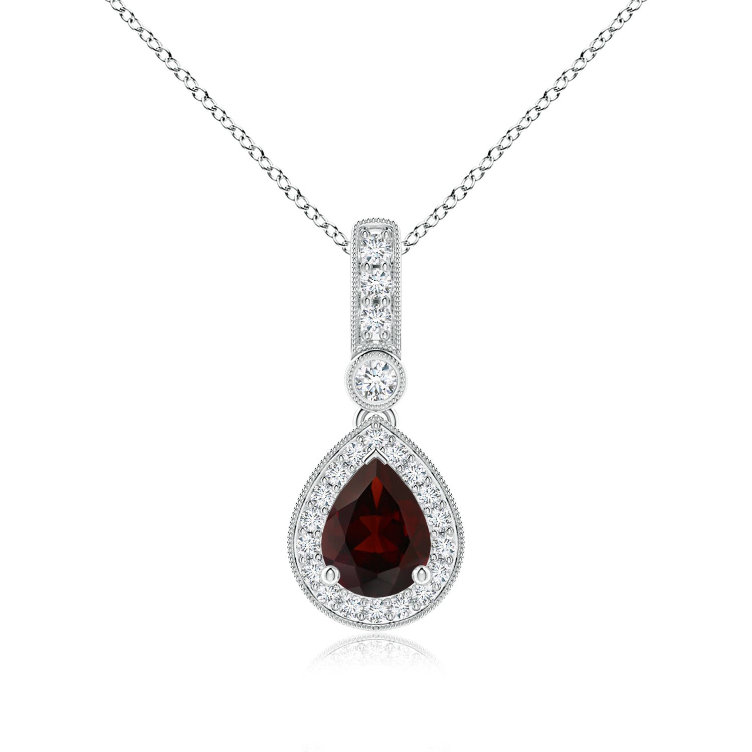 A - Garnet / 1.61 CT / 14 KT White Gold