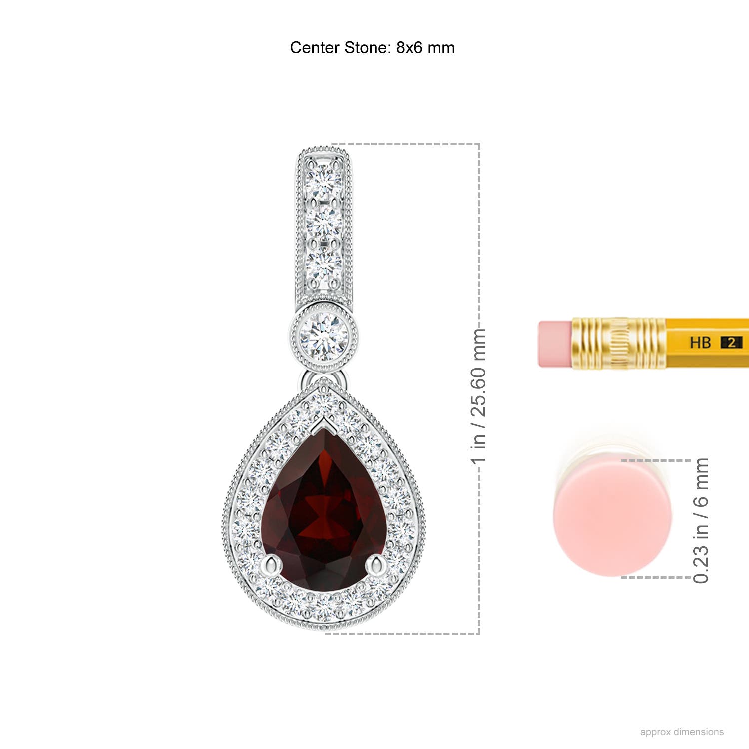 A - Garnet / 1.61 CT / 14 KT White Gold