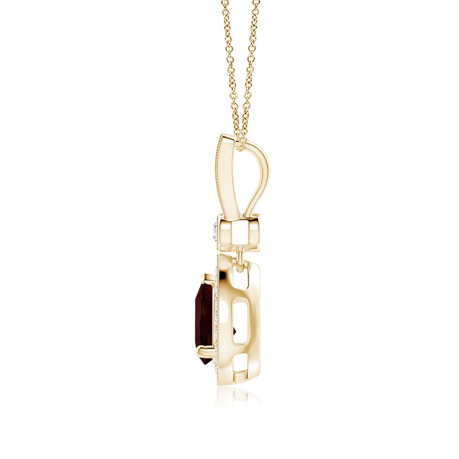 A - Garnet / 1.61 CT / 14 KT Yellow Gold