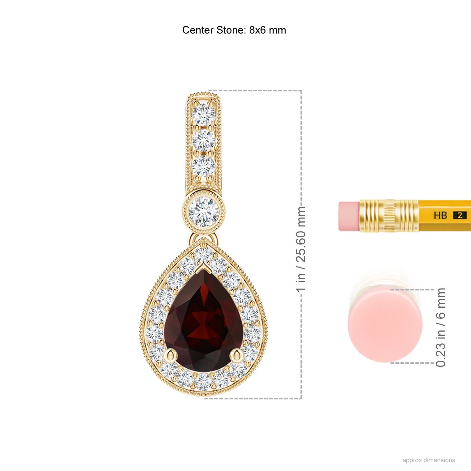 A - Garnet / 1.61 CT / 14 KT Yellow Gold